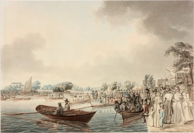 Rowing Match at Richmond, Surrey, (Birthday of the Duke of Clarence) by Robert Cleveley